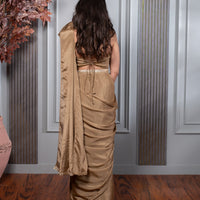 Golden Ready to Wear Saree With Bow