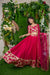 Rani Pink Leaf Daman Lehenga