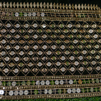 Black And Golden Daman Lehenga