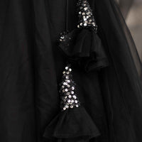 Black And Silver Lehenga