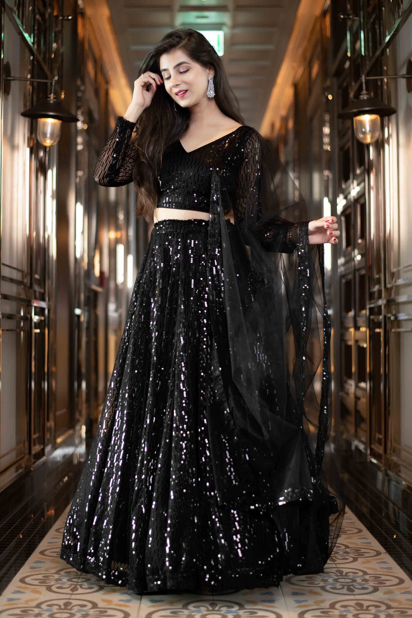 Black Lehenga Choli Set