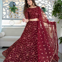 Maroon Lehenga