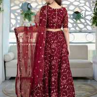 Maroon Lehenga