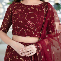 Maroon Lehenga