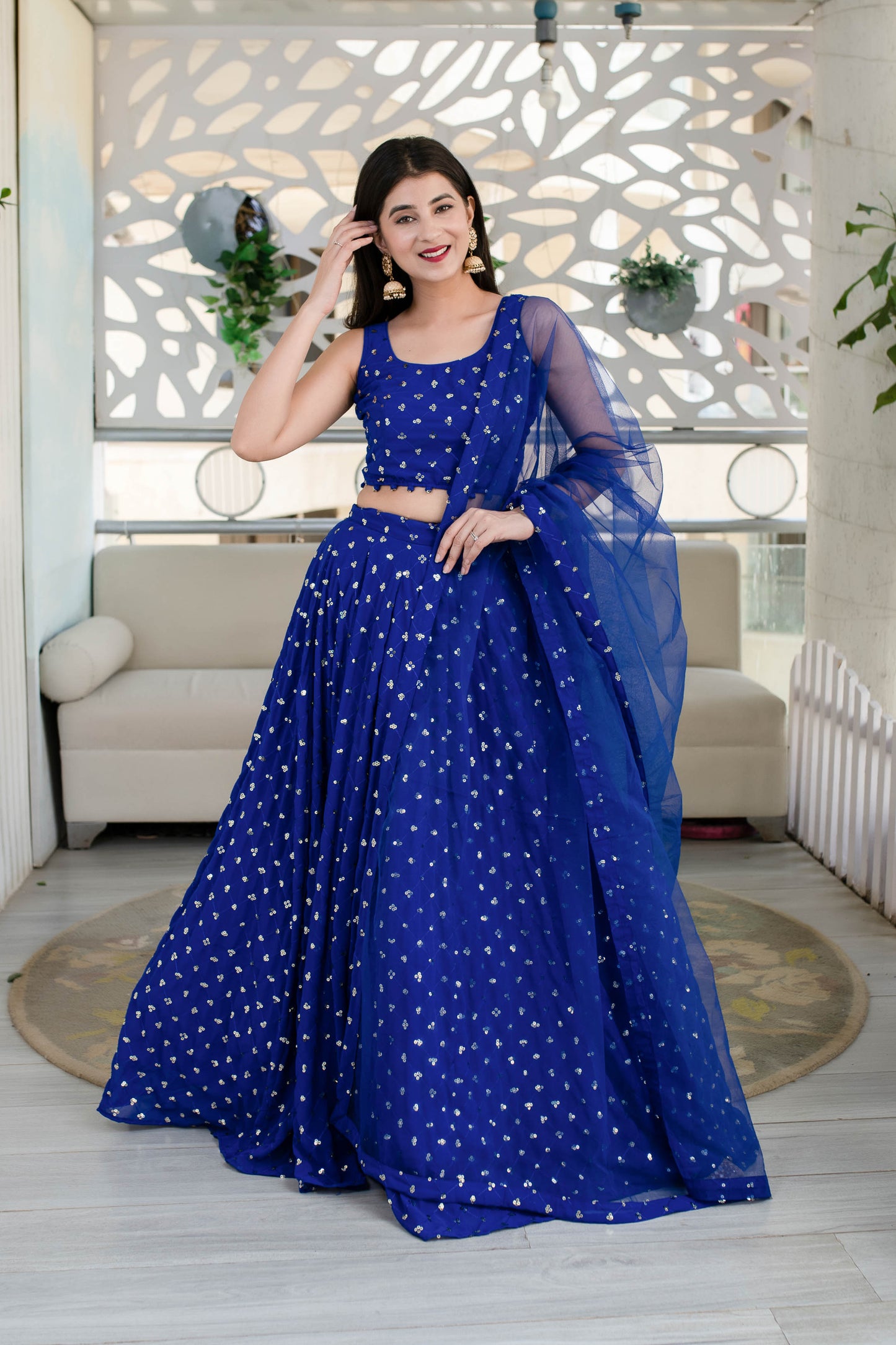 Royal Blue Lehenga