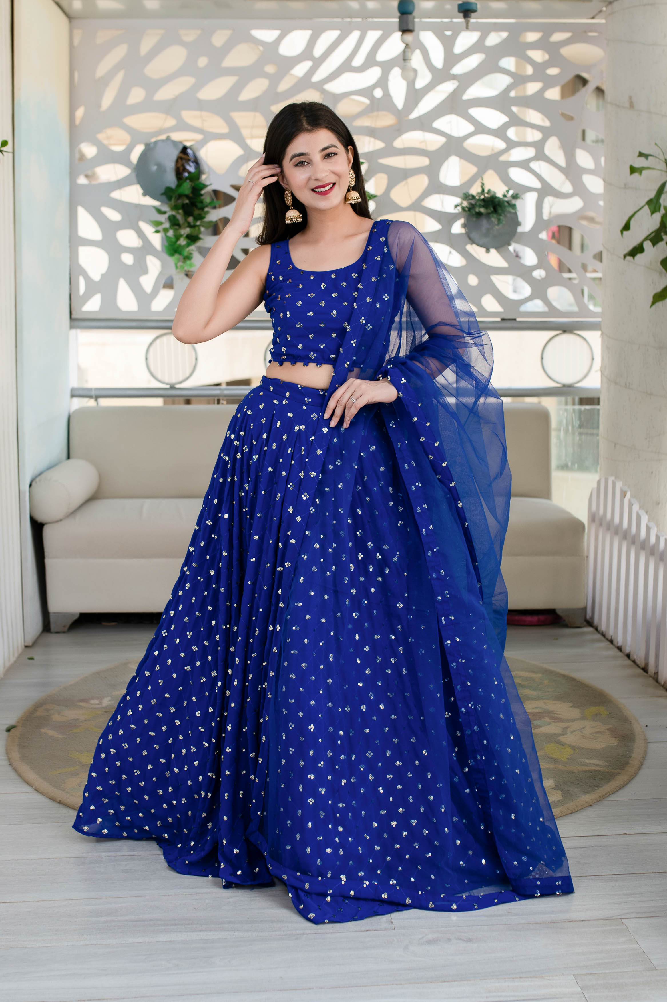 Royal Blue Lehenga