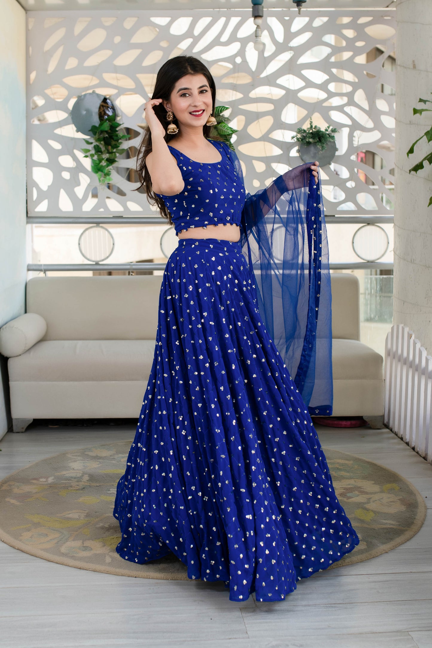 Royal Blue Lehenga