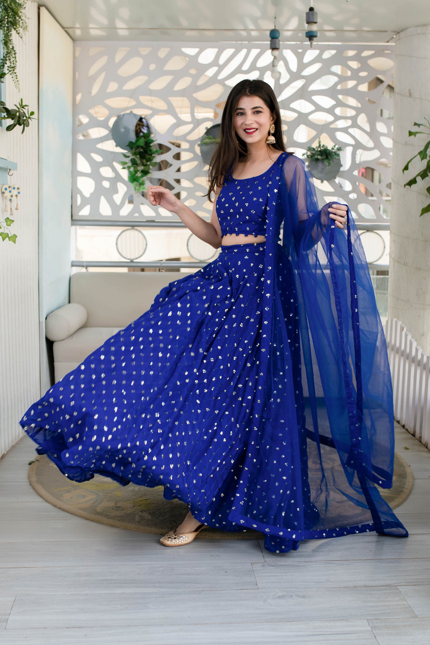 Royal Blue Lehenga