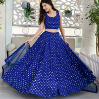 Royal Blue Lehenga
