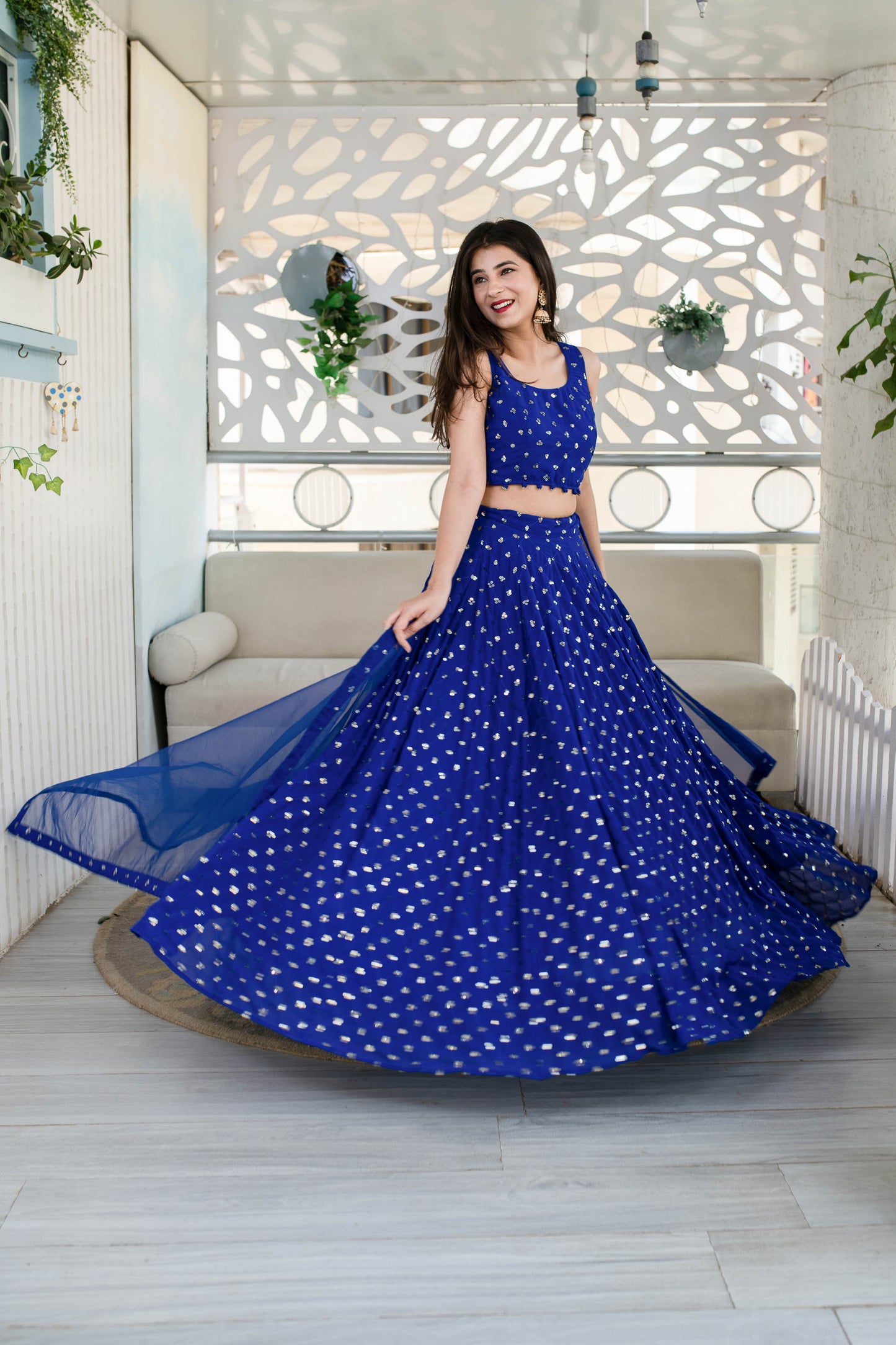 Royal Blue Lehenga