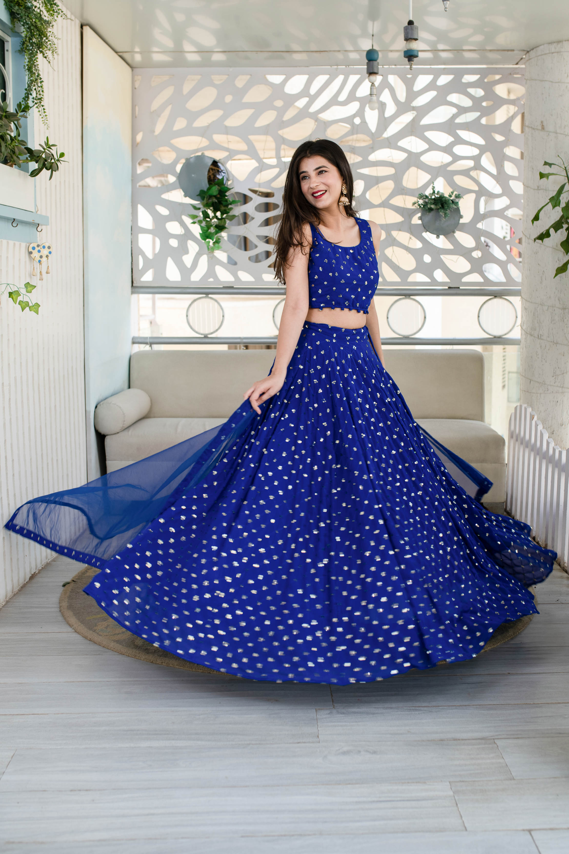 Royal Blue Lehenga