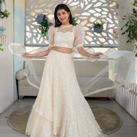 Cream Lehenga