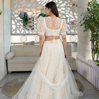 Cream Lehenga