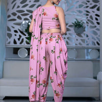 Indo-Western Dhoti Style Saree Set Of 2