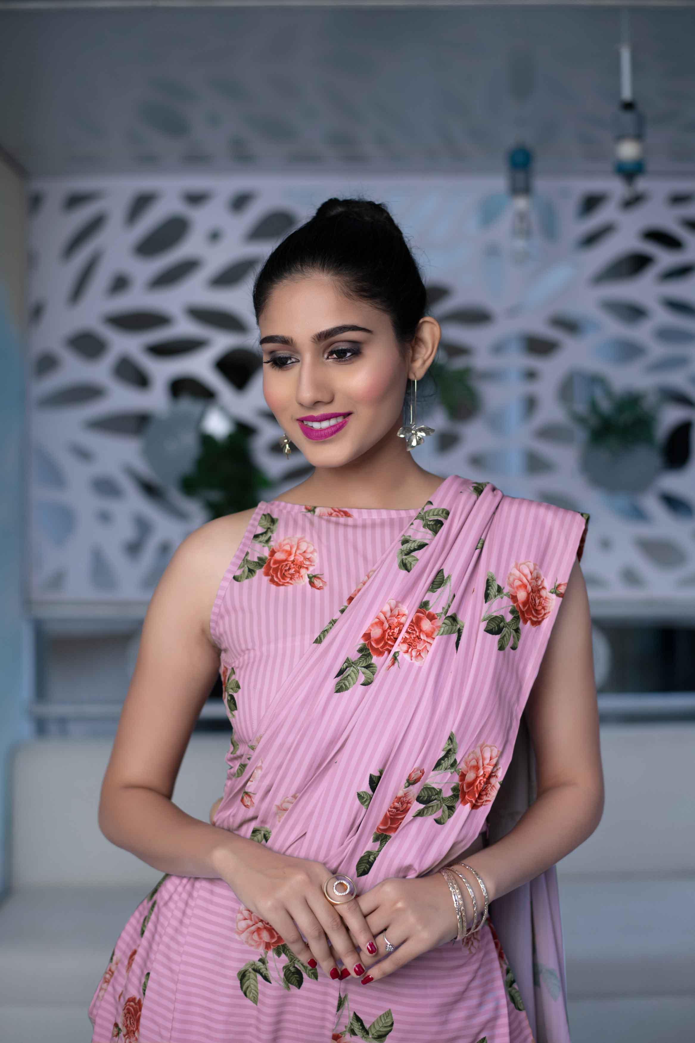 Indo-Western Dhoti Style Saree Set Of 2