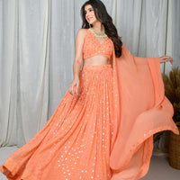 Peach Lehenga Set