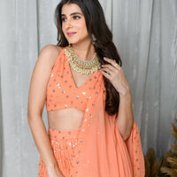 Peach Lehenga Set