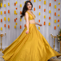Mustard Silk Lehenga