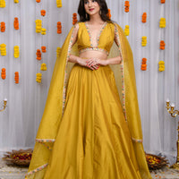 Mustard Silk Lehenga