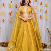 Mustard Silk Lehenga