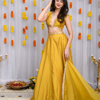 Mustard Silk Lehenga