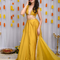Mustard Silk Lehenga